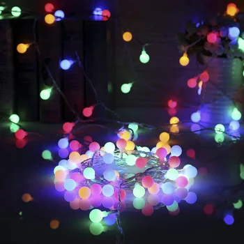 LED Češnja Žogo za Niz Luči Ulica Garland Pravljice Luči Dekor na Prostem, Poroke, Božični Okraski za Dom, Vrt, Teraso, Lučka