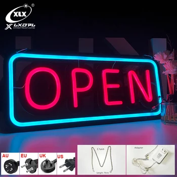XLXDPL Odprite Neon Znak Svetlobe LED Neonske Svetilke Steni Visi Romantično Vzdušje Luč za Domov Trgovina Podjetje Bar Klub Encijan