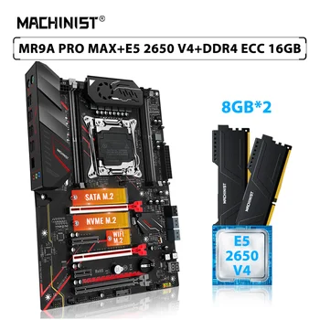 STROJNIK X99 MR9A PRO MAX matične plošče, Set LGA 2011-3 Combo Xeon Kit E5 2650 V4 Procesor CPU 2pcs*8GB=16 GB ECC Pomnilnik DDR4 RAM