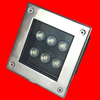 6W LED Podzemnih Svetilke IP68 Vodotesen Toplo Bela Osvetlitev LED Pokopan sveti Vrt Krajine LED Podzemnih Luči 10pcs