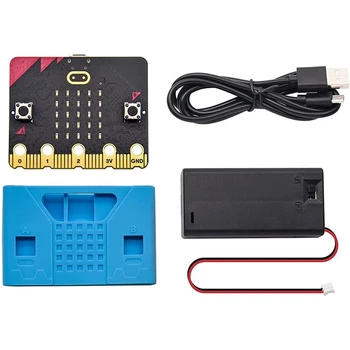 Microbit Enoten Odbor V2 Z Starter Kit In Zaščitna Primeru,Vgrajen Zvočnik In Mikrofon. AI In Strojnega Učenja