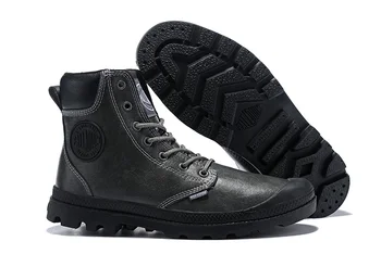 PALADIJ moški prostem sivo tople zimske usnjene gleženj vojaški škornji,moški visoke kakovosti čipke-up vojske pampa hlačnice priložnostne čevlji 40-44