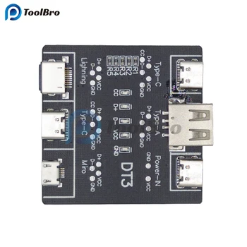 DT3 Podatkovni Kabel za Zaznavanje Odbor Tip C USB C Micro USB Cable Tester Detektor za Apple IOS, Android, Hitro, Hitro Polnjenje Razsvetljavo