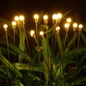 Sončne Svetlobe LED, Zunanji Vrt s Ognjemet Firefly Ziblje Krajine ing za Dvorišče Pot Travnik Dekoracijo