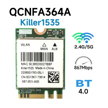 Qualcomm QCNFA364A 802.11 AC 876Mbps Original Killer1535 Bluetooth 4.0 M. 2 NGFF Brezžična omrežna kartica WLAN
