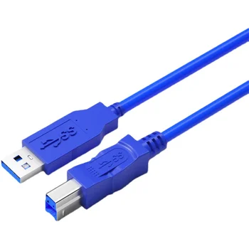 USB 3.0 tiskalnik podatkovni kabel usb A moški B moški, visoka hitrost kvadratnih port, desktop povezavo tiskalnika tiskanje kabel modra