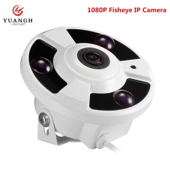 1080P IP POE Kamere Zaprtih 180 Stopinj 360-Stopinjski Objektiv 2MP CCTV Omrežne Varnostne Kamere XMEye APP