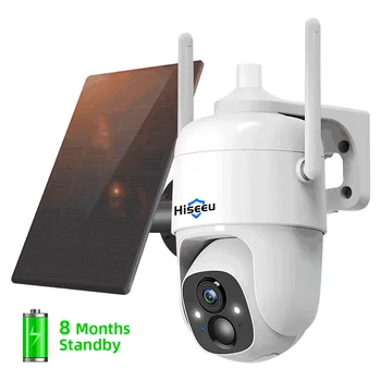 WiFi 3MP Video Varnostni Nadzor, Kamere, Baterija, s solarnimi Prostem PTZ Brezžične Kamere