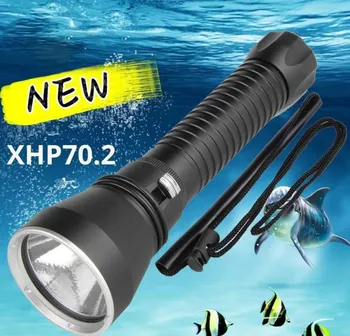 XHP70 LED Rumeno/Belo Svetlobo 4000 Lumnov Potapljaško Svetilko 26650 Baklo Podvodni 100M xhp70.2 spearfishing led potapljaška svetilka