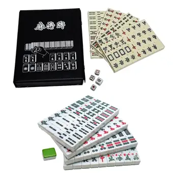 Prenosni Potovanja Mahjong Nastavite Lahki Mini 144 Ploščic Kitajski Mahjong Mahjong za Piknik Odraslih