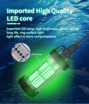 220V Deep Sea Fishing Instrumenti 1000W 2000W 3000W Fishing Lure Svetloba Podvodno LED Ribolov Svetlobe