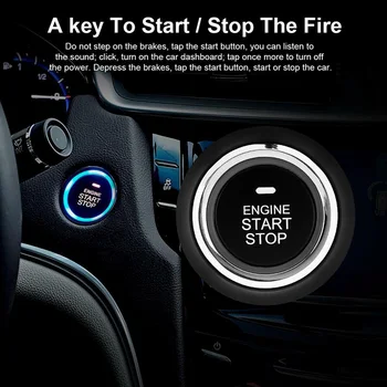 Avto PKE Vstop brez ključa Zagon Motorja Stop Auto Daljinsko Pritisni Gumb Alarmni Sistem