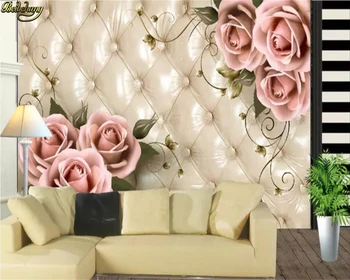 beibehang po Meri foto ozadje zidana 3D imitacije mehko vrečko rose TV ozadju stene papirjev doma dekor de papel parede infantil