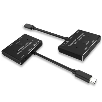 USB KVM C dvosmerni Vklop 1X2/2X1 USB 3.1 za Ločevanje Podatkov, Video Preklopnik 8K @30Hz PD 100W Za PC Monitor Mobilni Telefon
