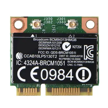 L43D BCM94313HMGB 2.4/5Ghz Wireless 802.11 N, BT 4.0 Half MINI PCI-E WIFI Kartice za hp
