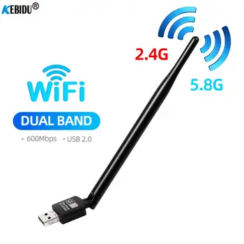WiFi USB 2.0 vmesnik Bluetooth 600Mbps Dual Band 2,4 GHz/5GHz Wifi Usb Za PC Namizni Prenosni računalnik Omrežno Kartico Brezžični Sprejemnik