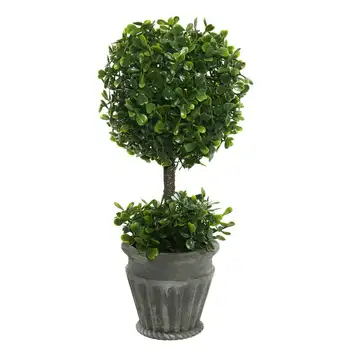 Šimšir Topiary 13-Palčni - Veren Home Office Dekor - Lončnice Zaprtih Umetno Tabela Drevo - Brez Vzdrževanja