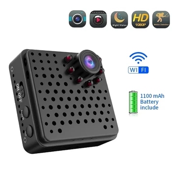 Mini Kamera, Wifi Brezžično Full HD 1080P Home Security Mikro Kamere, Baterija Night Vision Zaznavanje Gibanja AP Hotspot Fotoaparat