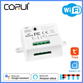 CoRui Tuya WiFi, Mini Inteligentni Stikalo Modul Eno Žico Mobilni Telefon Daljinski upravljalnik RF / Rf433 WiFi pod Nadzorom Redno