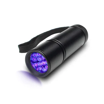 Vijolična-Light Svetilka LED Trije Načini Aluminij Zlitine Polnilna baterijska Svetilka Super Črna Mini Aluminija UV ultravijolična Svetloba