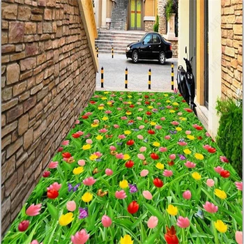 beibehang po Meri naslikal 3d fotografije za ozadje zidana cvet rastline, cvetje tla dekoracijo slikarstvo de papel parede 3D tla