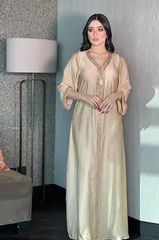 Nova Savdska Obleko Dubaj ženska Moda in Ženske Vroče Diamond Haljo Dolgo Obleko