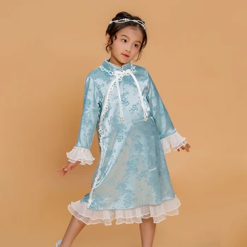 Dekle Hanfu Kitajski Obleko z Dolgimi Rokavi Peals Tradicionalnih Otrok, Cosplay Kostume Pravljice Obleke Tang Princesa Obleko Otroci HFT034