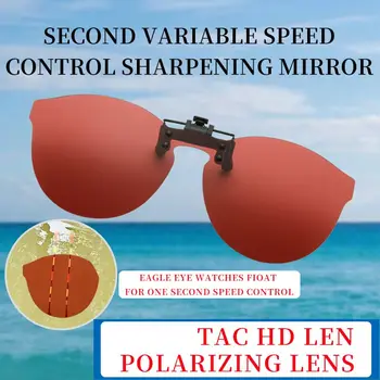 Posnetek Na Sončna Očala Moških Polarizirana Moda Letnik Očala Proti Bleščanju Uv400 Zaščito, Jasnost Ribiška Očala Flip Up Dolgo Rejec