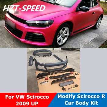 Scirocco Spremeniti Scirocco R Tip Unpainted Smolo, Sprednji, Zadnji Odbijač Strani Krila Rešetka karoserije Komplet Za VW Scirocco 2009 Up