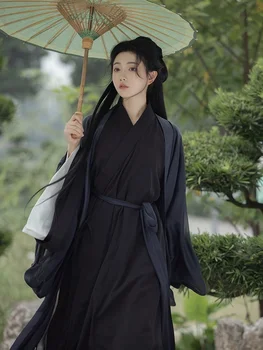 Hanfu Obleka Ženske Starodavne Kitajske Tradicionalne Hanfu Set Ženskih Cosplay Kostum Poletje Hanfu Črno Obleko Določa