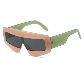 Moda Poligon Kvadratnih Ženske Vintage sončna Očala blagovne Znamke Oblikovalec Jelly Barvnih Odtenkih UV400 Moških Enem Kosu Kovice sončna Očala