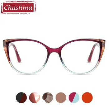 Chashma Moda Cat Eye Glasses Optični Svetlobe Teens Okvirji Ženske Recept Leče Spomladanski Tečaj Tempelj Očala Prilagodljiv