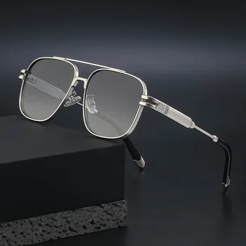 Nov Eleganten Kovinski Oblikovalec Sončna Očala Za Moške Luksuzni Klasičen Moški Kvadratnih Gradient Očala Oculos De Sol