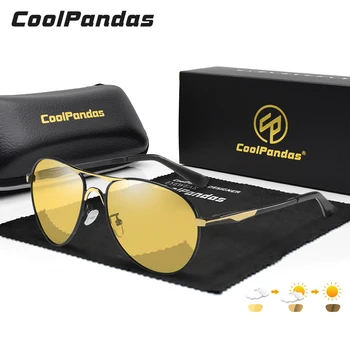 CoolPandas Moške Photochromic Polarizirana sončna Očala Moški Ženske Klasičnih Pilotni sončna očala Vožnje Ribiška Očala Dan Night Vision