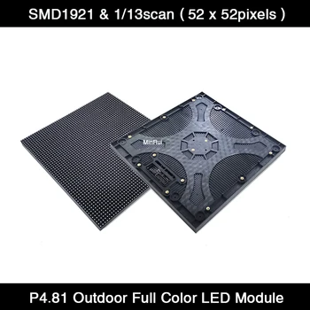 40Pcs/Veliko P4.81 na Prostem LED Zaslon Full Color RGB Modul SMD1921 250*250mm Oglaševanje Odbor Za Najem