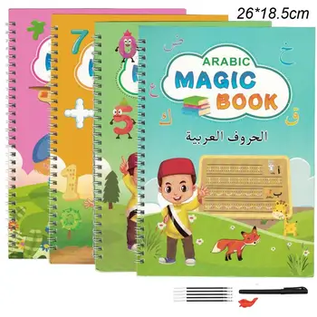 Arabsko Različico Kaligrafija Večkratno uporabo Rokopis Otrok Pisanja Montessori Praksi Delovne zvezke za Predšolske Otroke Starost 3-8