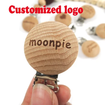 Moonpie po meri logo bukovega lesa cucla posnetek , osebno blagovno znamko graviranje posnetek dobra kvaliteta