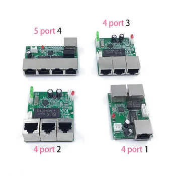 Mini PCBA 4/5 Vrat Networkmini ethernet stikalo modul 10/100Mbps 5V 12V 15V 18V 24V