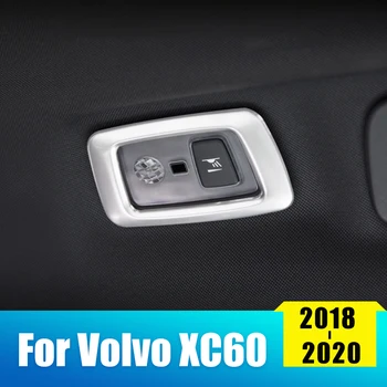 Iz nerjavečega Jekla, Avto Zadaj Streho Bralne Luči Žarnice Dekoracija Trim Okvir Pokrova Notranje zadeve Za Volvo XC60 2018 2019 2020 Dodatki