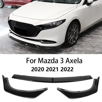 3pcs/Set Za Mazda 3 Axela 2020 2021 2022 Avto Sprednji Odbijač Cepilec za Ustnice Difuzor Telesa, Spojler Stražar Avto Spredaj Lopato Opremo