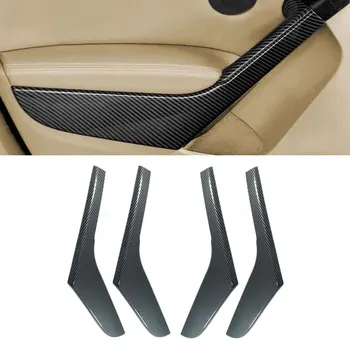 Za VW Golf 6 MK6 2010 2011 2012 2013 ABS Ogljikovih Vlaken Teksturo Notranja Vrata Armrest Potegnite Ročico Trakovi Pokrov Zaščitni Trim