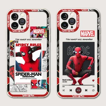 Luksuzni Spider Man Primeru Za Xiaomi POCO X4 F4 GT F3 X3 NFC M4 Pro Mi 12 11 Lite 10 Ultra 9 8 10T 11T Pro A3 Mehki Silikonski Pokrov