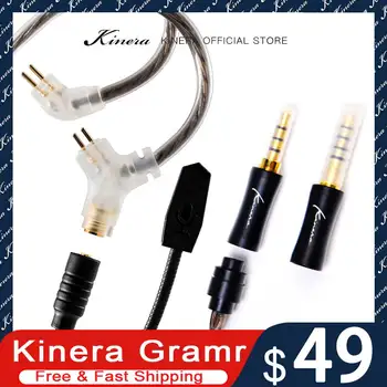 Kinera Gramr Slušalke Nadgradnjo Kabel S Snemljivo Boom Mikrofon 3,5 mm+4.4 mm 0.78 2pin / MMCX IEM Gaming Esport Slušalke Kabel