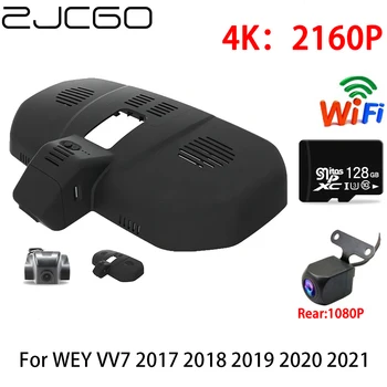 ZJCGO 2K 4K Avto DVR Dash Cam Wifi Spredaj Zadaj Kamera 2 Objektiv 24h parkirišče za WEY VV7 2017 2018 2019 2020 2021
