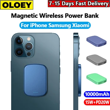 10000mAh Magsafe Power Bank 15W Hitro Magnetni Brezžični Polnilnik Za iPhone 12 13 14 Pro Max Mini Zunanje Pomožne Baterije