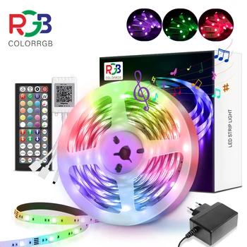 Led Trakovi Luči 5-40M RGB Glasbo Sinhronizirati Barva Spreminja,Bluetooth, Led Luči z Smart App Nadzor na Daljavo,Led Luč Za Dom Dekor