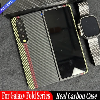 ACC-Ogljika Ogljikovih vlaken primeru telefon Za Samsung Galaxy Ž Krat 4 Aramid vlaken Anti-padec poslovni Kritje Galaxy Ž Krat 3 Nišo primeru