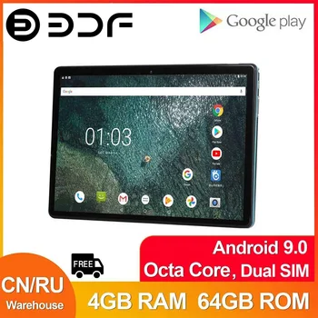 10.1 Palčni Tablični Računalnik Android 9.0 Okta Core, 4GB RAM 64 GB ROM Dual SIM Kartice 4G Telefonski Klic Tablet Google Play WiFi, Bluetooth