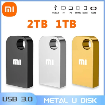Xiaomi 2TB Mini Flash Drive USB3.0 Visoke Hitrosti Pero Disk 1TB 512GB Pomnilnik za Prenos Podatkov, Kovinski PenDrive TIP-C Adapter