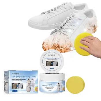 100 g Multi-funkcionalne Beli Čevlji Čistilna Krema Z Madeži Vzdrževanje Športnih Obrišite Goba za odstranjevanje barve, Čiščenje Čevlje A0I1